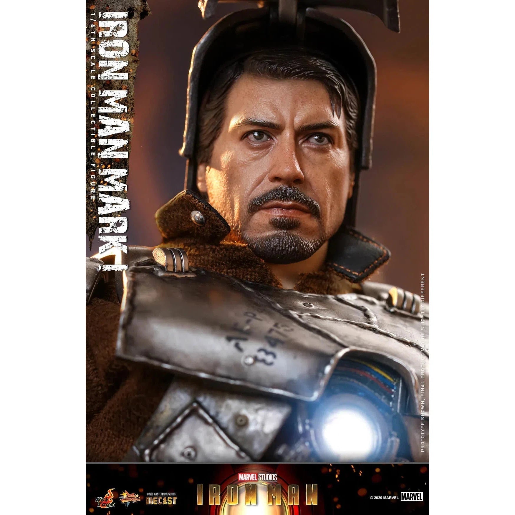 Iron Man: MK1: Iron Man 1: Diecast: Marvel: MMS605D40 by Hot Toys – Action Figure, [scale], UK stockist Planet Action Figures