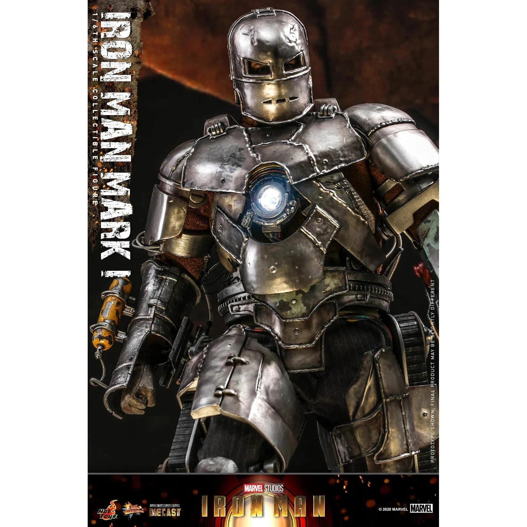 Iron Man: MK1: Iron Man 1: Diecast: Marvel: MMS605D40 by Hot Toys – Action Figure, [scale], UK stockist Planet Action Figures