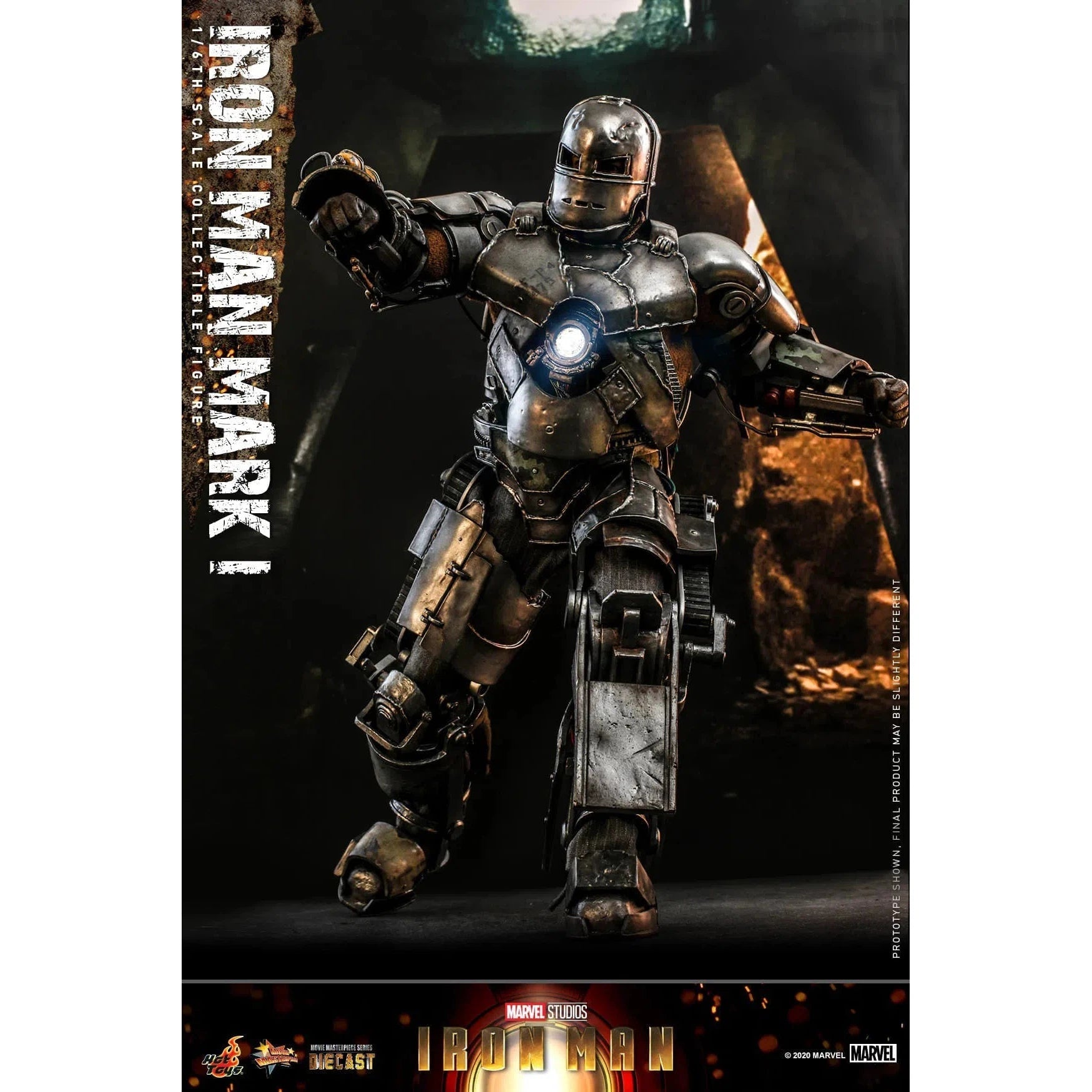Iron Man: MK1: Iron Man 1: Diecast: Marvel: MMS605D40 by Hot Toys – Action Figure, [scale], UK stockist Planet Action Figures