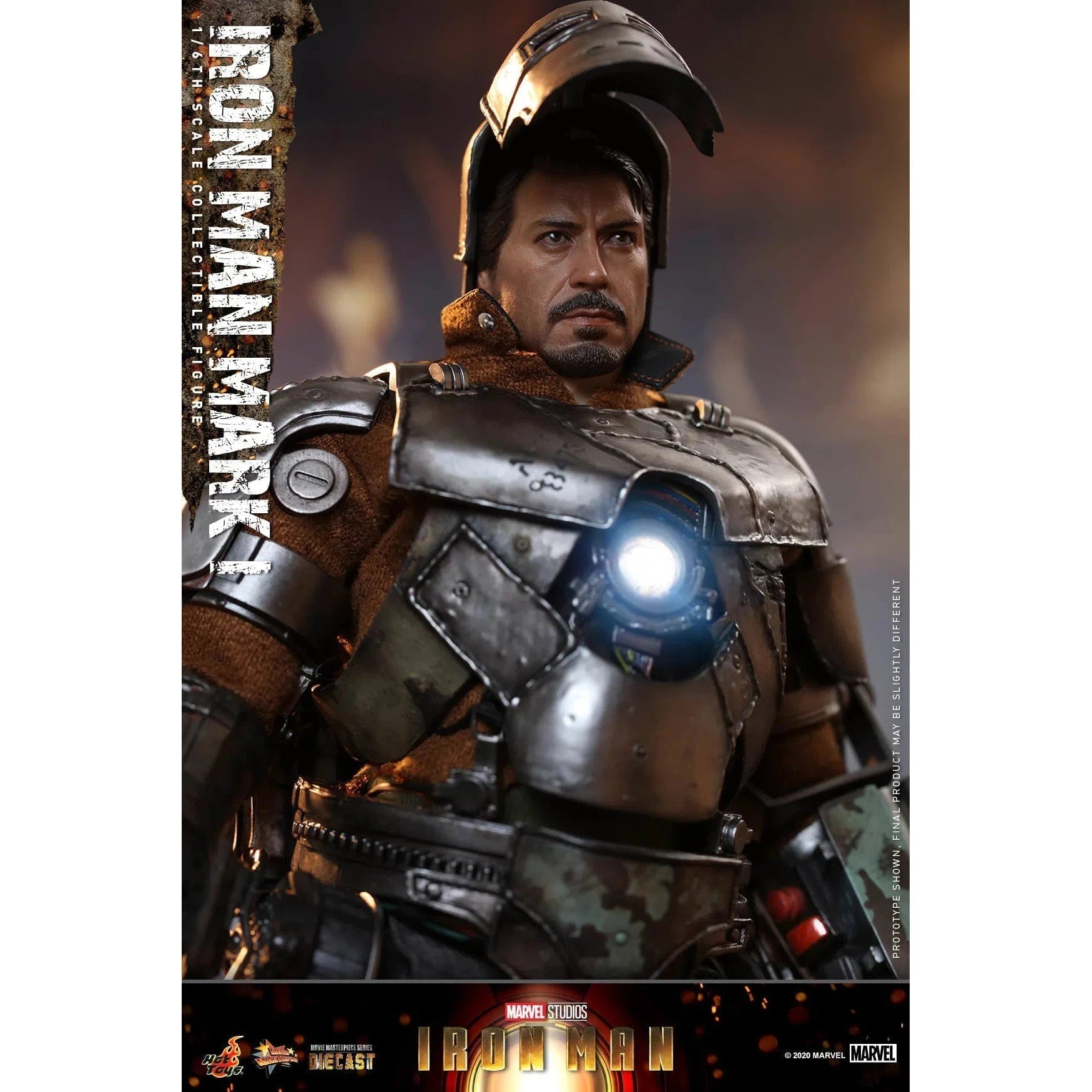 Iron Man: MK1: Iron Man 1: Diecast: Marvel: MMS605D40 by Hot Toys – Action Figure, [scale], UK stockist Planet Action Figures