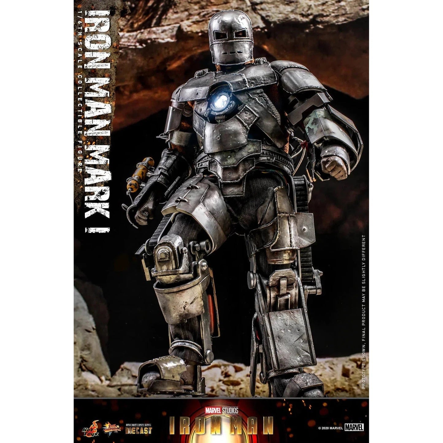 Iron Man: MK1: Iron Man 1: Diecast: Marvel: MMS605D40 by Hot Toys – Action Figure, [scale], UK stockist Planet Action Figures
