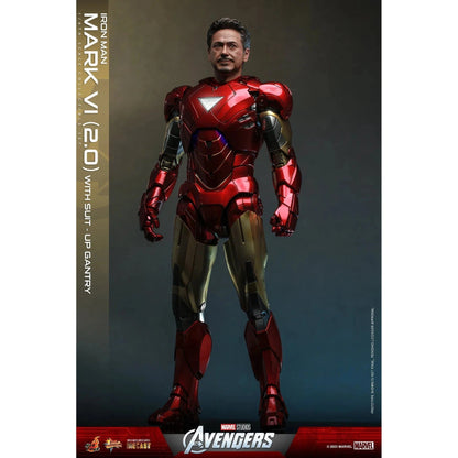 Iron Man: Mark VI (2.0): With Suit Up Gantry: Marvel: MMS688D53 - Hot Toys Action Figure