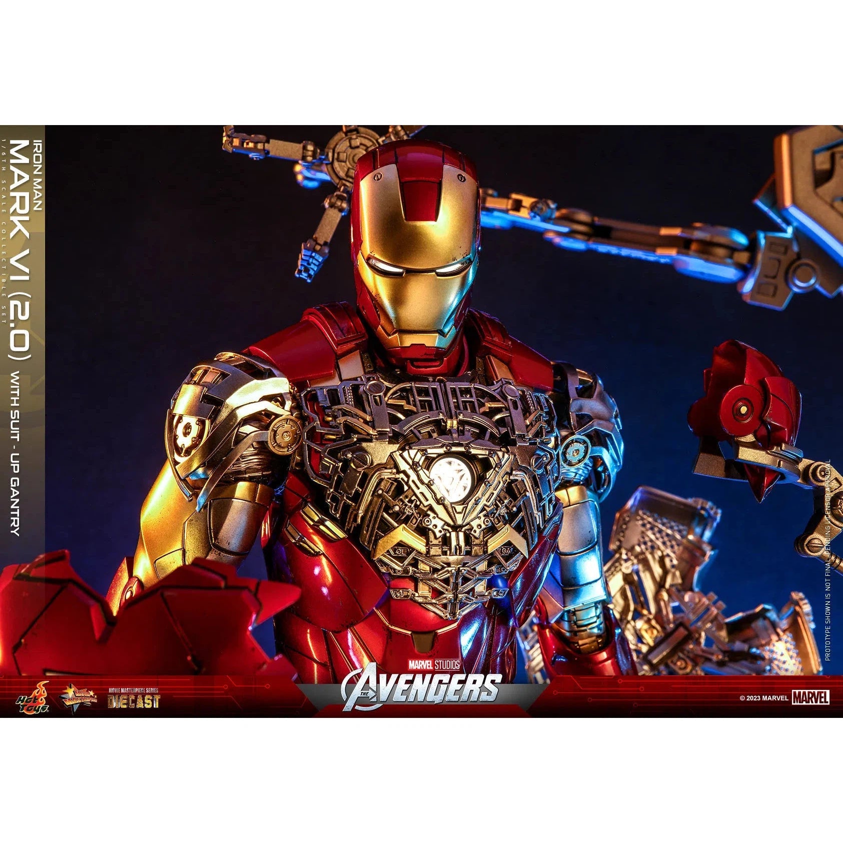 Iron Man: Mark VI (2.0): With Suit Up Gantry: Marvel: MMS688D53 Hot Toys