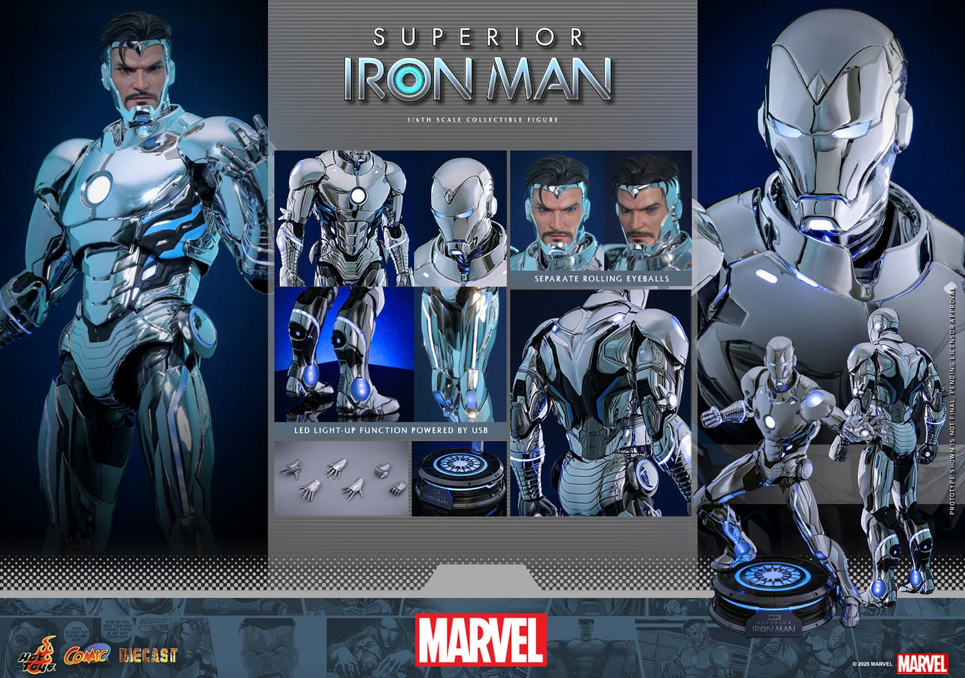 Iron Man: Superior Iron Man: 1/6th Action Figure - Hot Toys Action Figure