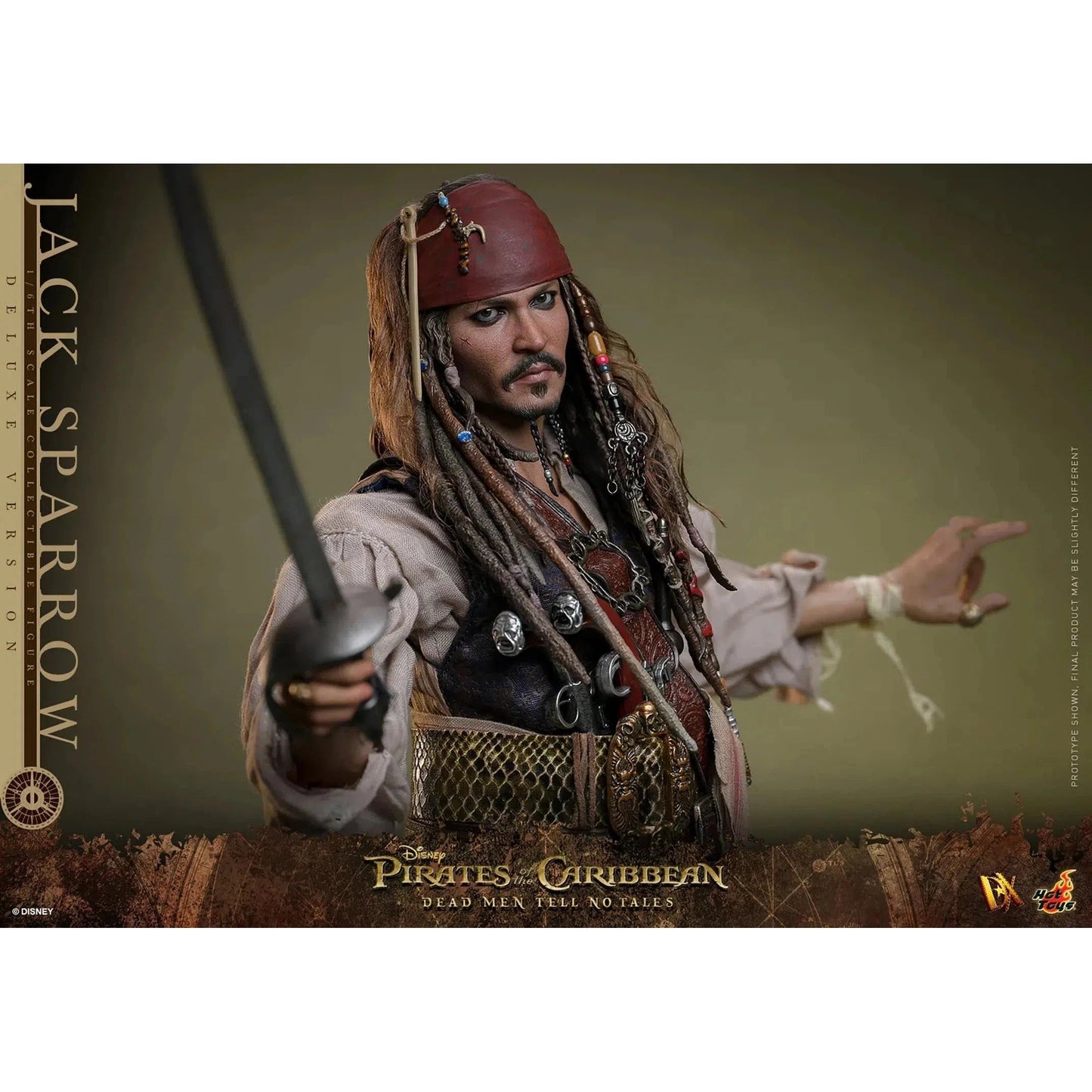 Jack Sparrow: Pirates Of The Caribbean: Dead Men Tell No Tales: Deluxe: Sixth Scale: DX38 Hot Toys