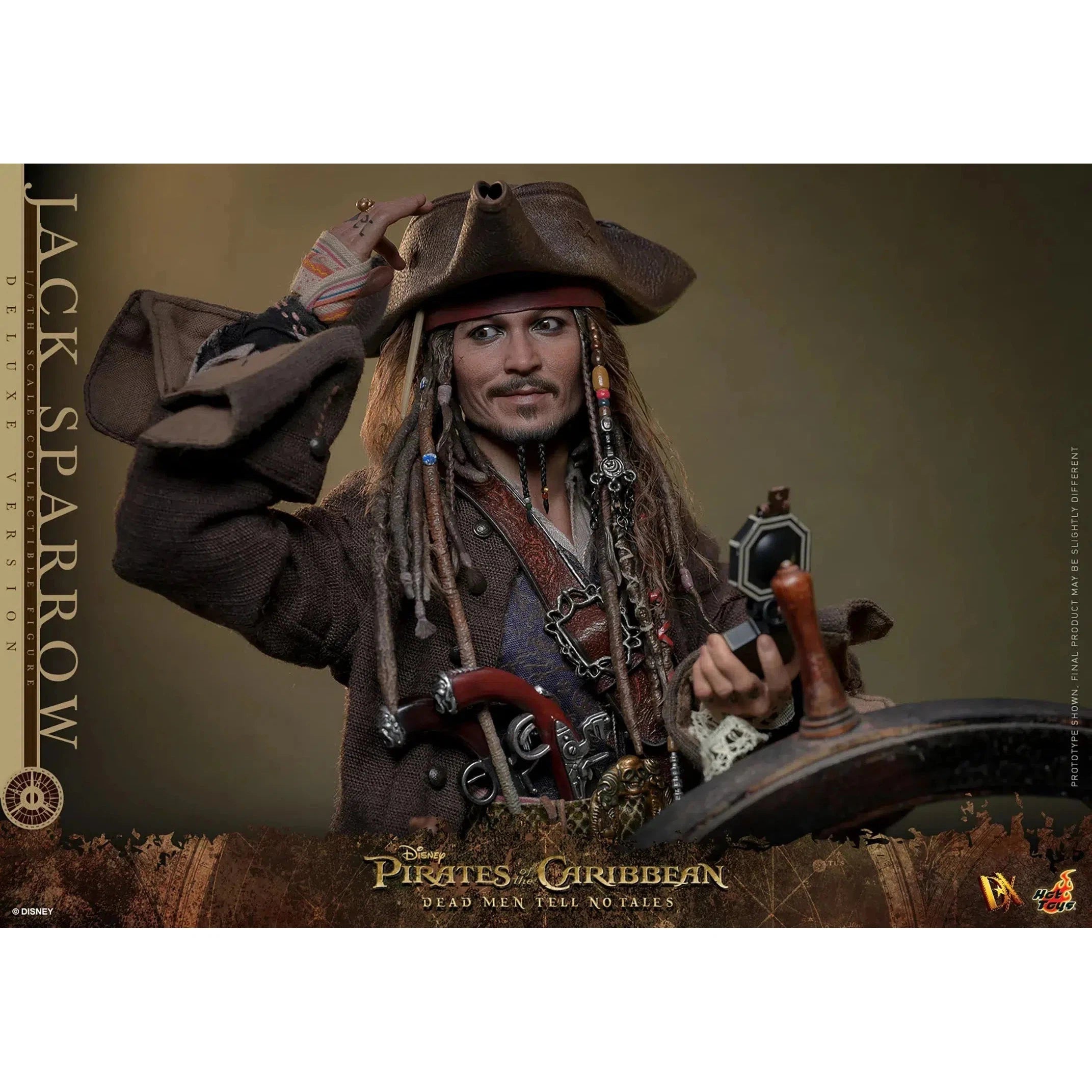Jack Sparrow: Pirates Of The Caribbean: Dead Men Tell No Tales: Deluxe: Sixth Scale: DX38 Hot Toys