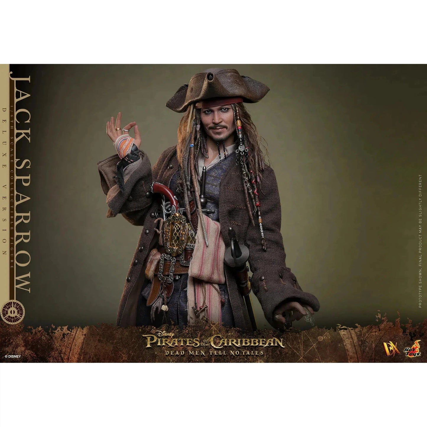 Jack Sparrow: Pirates Of The Caribbean: Dead Men Tell No Tales: Deluxe: Sixth Scale: DX38 Hot Toys