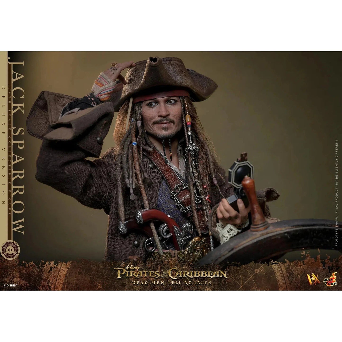 Jack Sparrow: Pirates Of The Caribbean: Dead Men Tell No Tales: Deluxe: Sixth Scale: DX38 Hot Toys