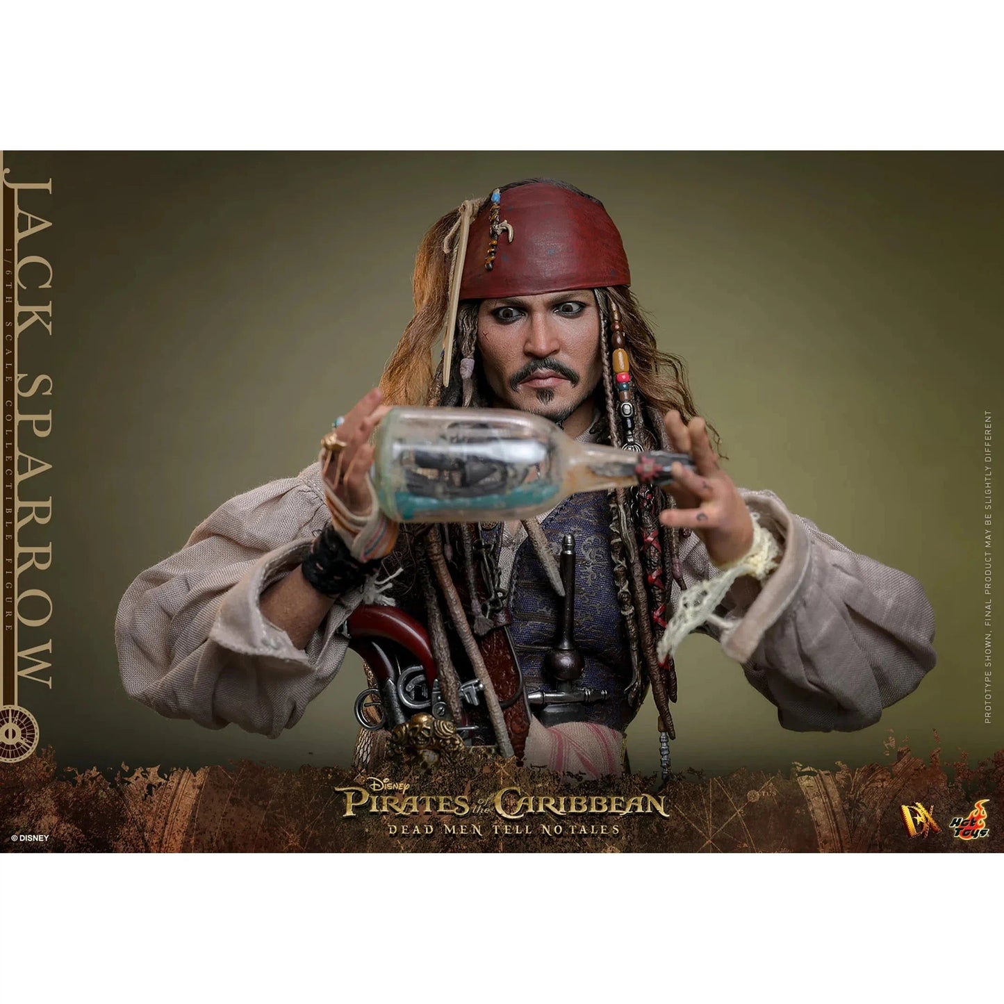 Jack Sparrow: Pirates Of The Caribbean: Dead Men Tell No Tales: Standard: Sixth Scale: DX37 Hot Toys