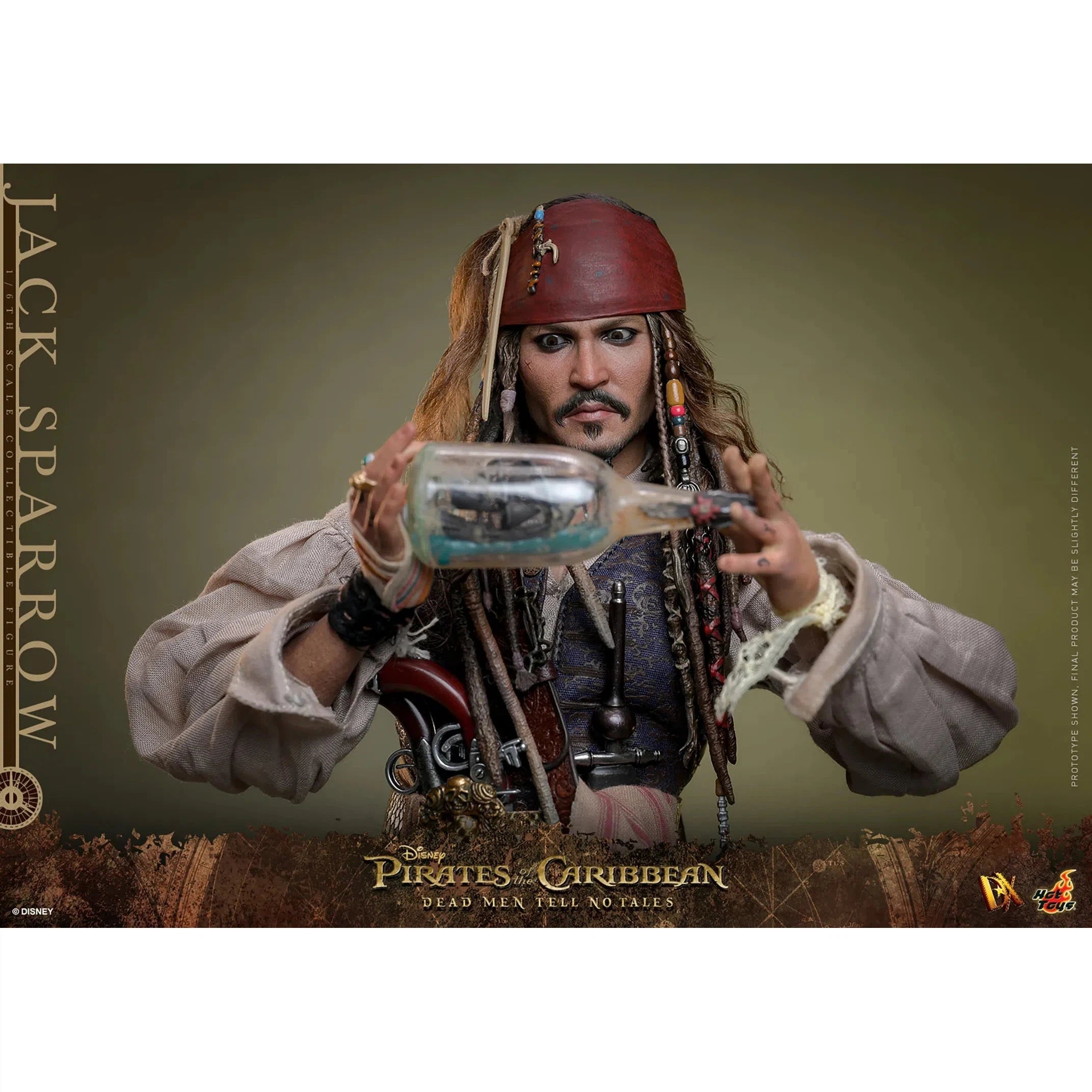 Jack Sparrow: Pirates Of The Caribbean: Dead Men Tell No Tales: Standard: Sixth Scale: DX37 Hot Toys