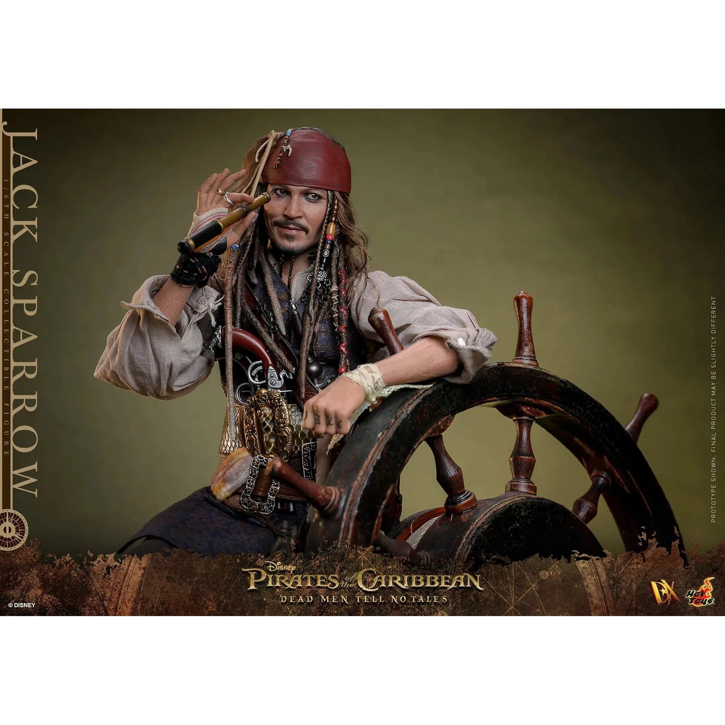 Jack Sparrow: Pirates Of The Caribbean: Dead Men Tell No Tales: Standard: Sixth Scale: DX37 Hot Toys
