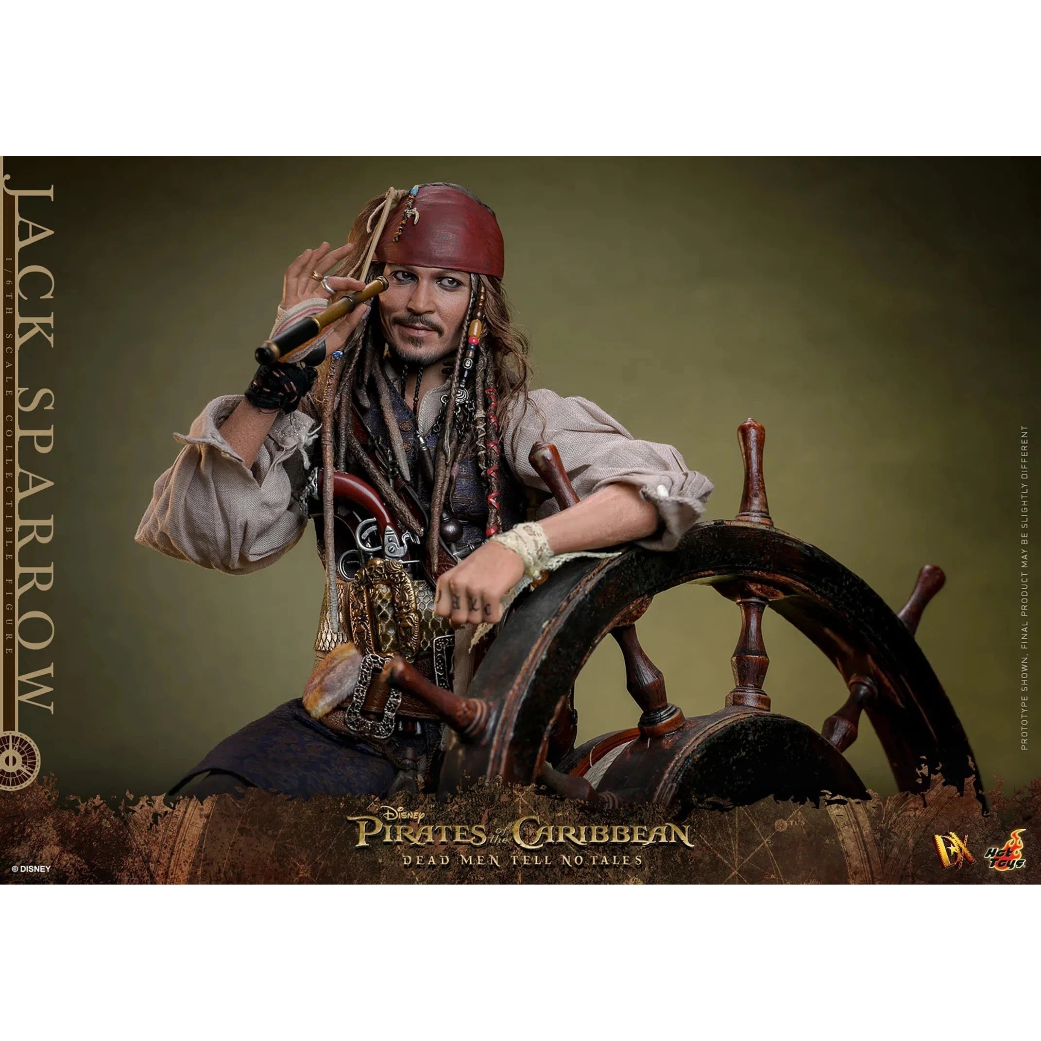 Jack Sparrow: Pirates Of The Caribbean: Dead Men Tell No Tales: Standard: Sixth Scale: DX37 Hot Toys