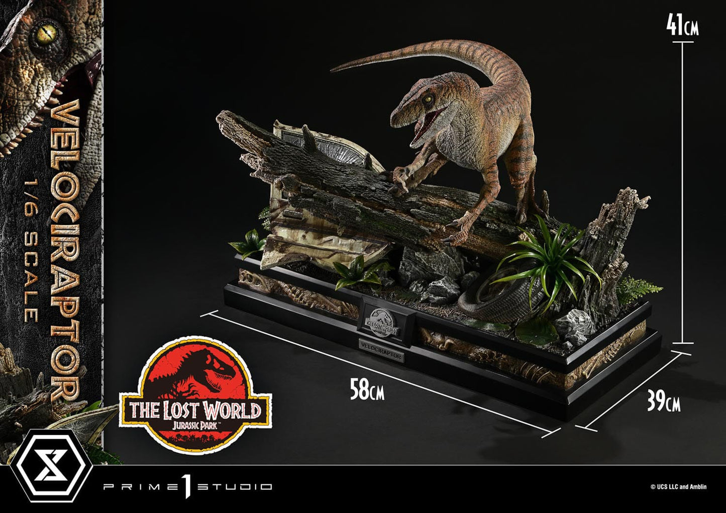 Jurassic Park: The Lost World: Velociraptor (Bonus Ver.): Legacy Museum Collection 1/6 Scale Limited Edition Statue - Prime 1 Studio Statue