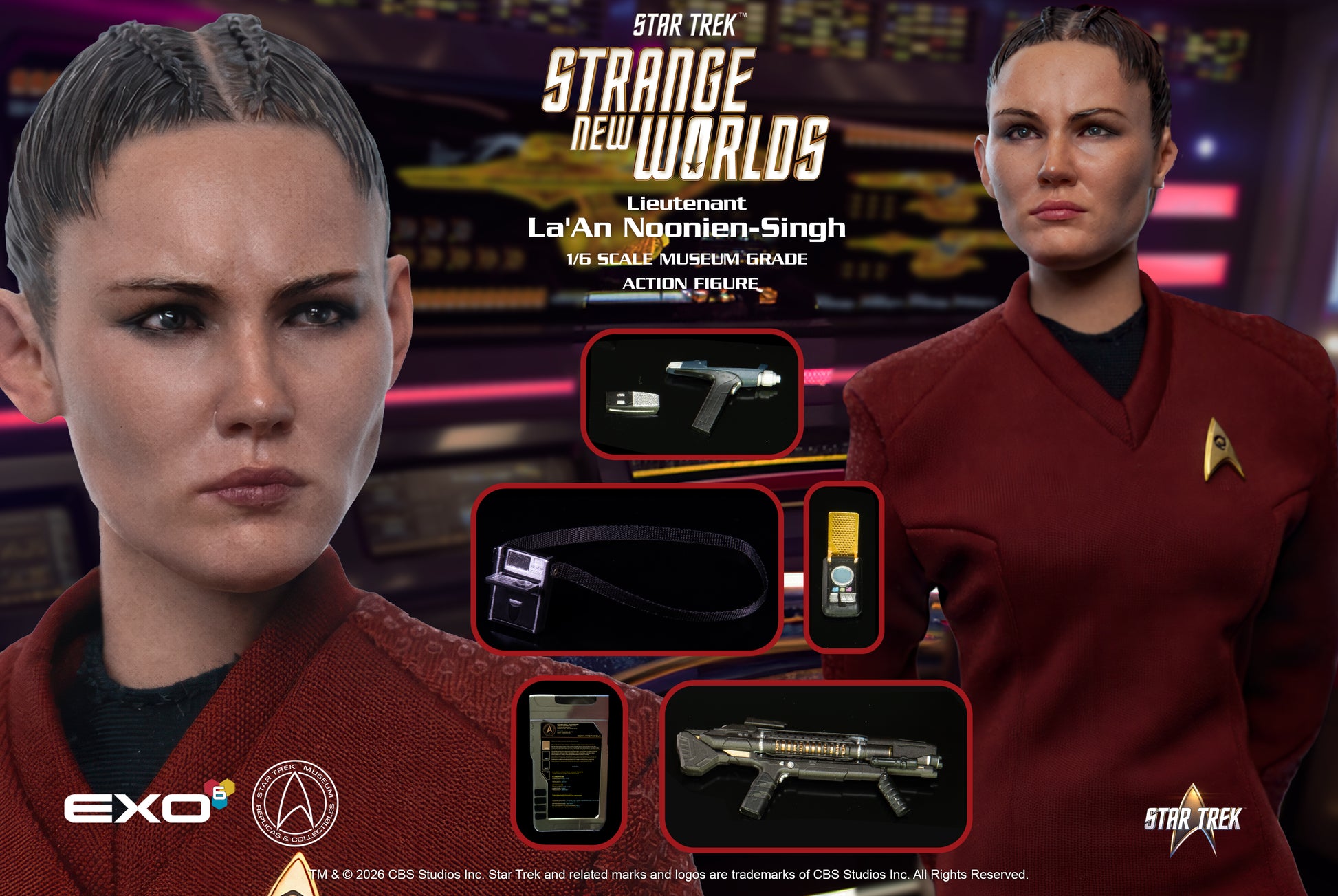 Star Trek: Strange New Worlds Lieutenant La'An Noonien-Singh 1/6 Scale Action Figure - EXO-6 Action Figures