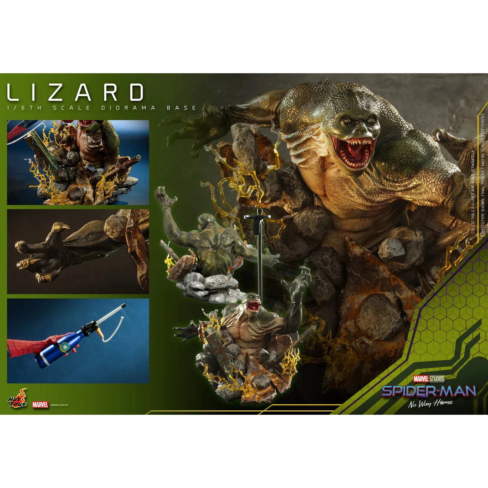 Lizard Diorama Base: Spider-Man: No Way Home: Marvel Hot Toys