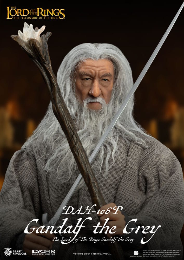 Lord of the Rings: Gandalf the Grey: Dynamic 8ction Heroes Action Figure - Beast Kingdom Toys Action Figures
