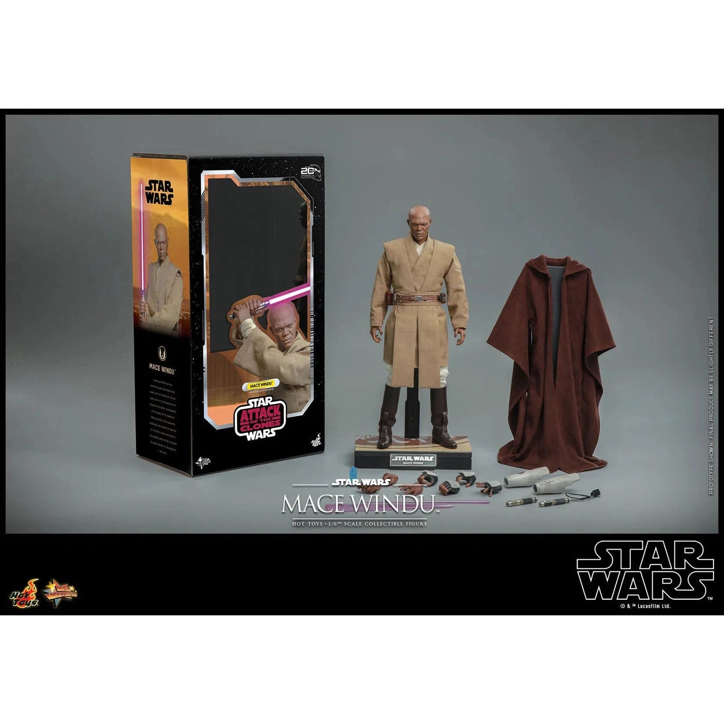 Mace Windu: Star Wars Episode II: Attack Of The Clones by Hot Toys – Action Figure, [scale], UK stockist Planet Action Figures