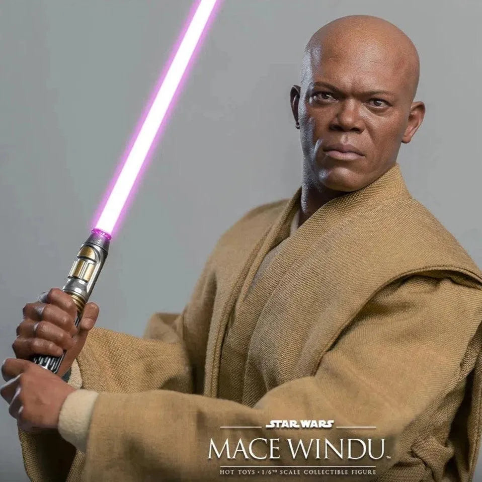Mace Windu: Star Wars Episode II: Attack Of The Clones by Hot Toys – Action Figure, [scale], UK stockist Planet Action Figures