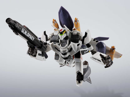 Macross 7 Hi-Metal R Action Figure VF-0S Phoenix (Roy Focker Use) & QF-2200D-B Ghost Set 14 cm - Bandai Tamashii Nations Action Figures