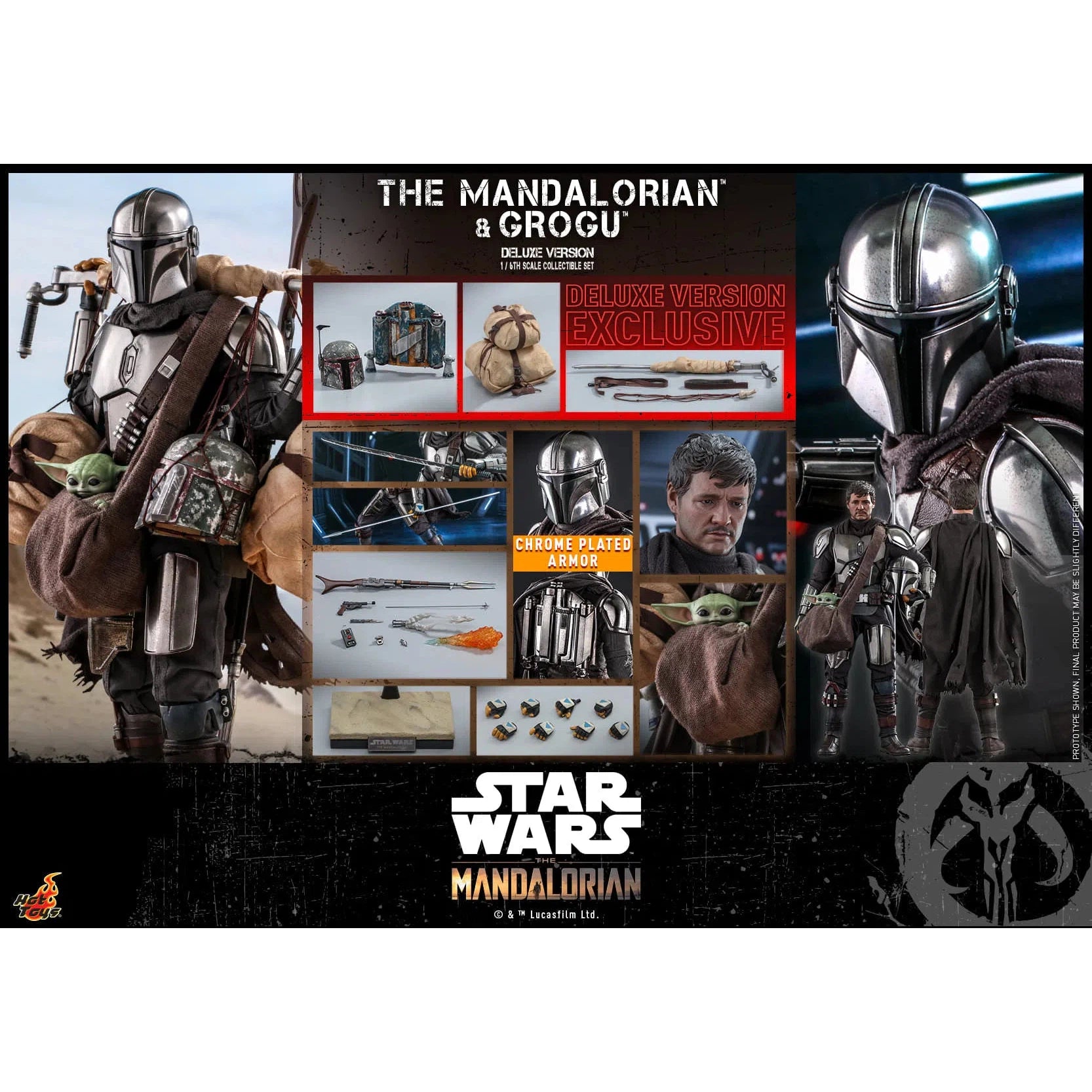 ホットトイズ マンダロリアン デラックス TMS052 Hot Toys Mandalorian & Grogu Set: Deluxe: Star Wars: TMS052