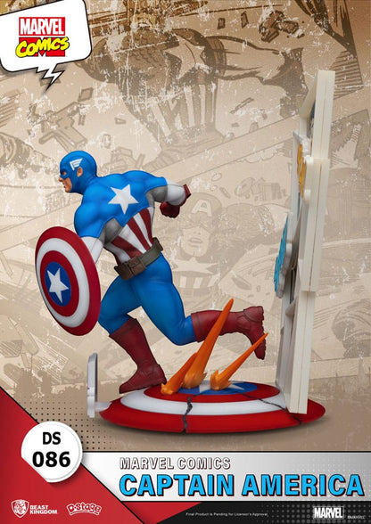 Marvel Comics D-Stage PVC Diorama Captain America 16 cm - Beast Kingdom Toys Statues
