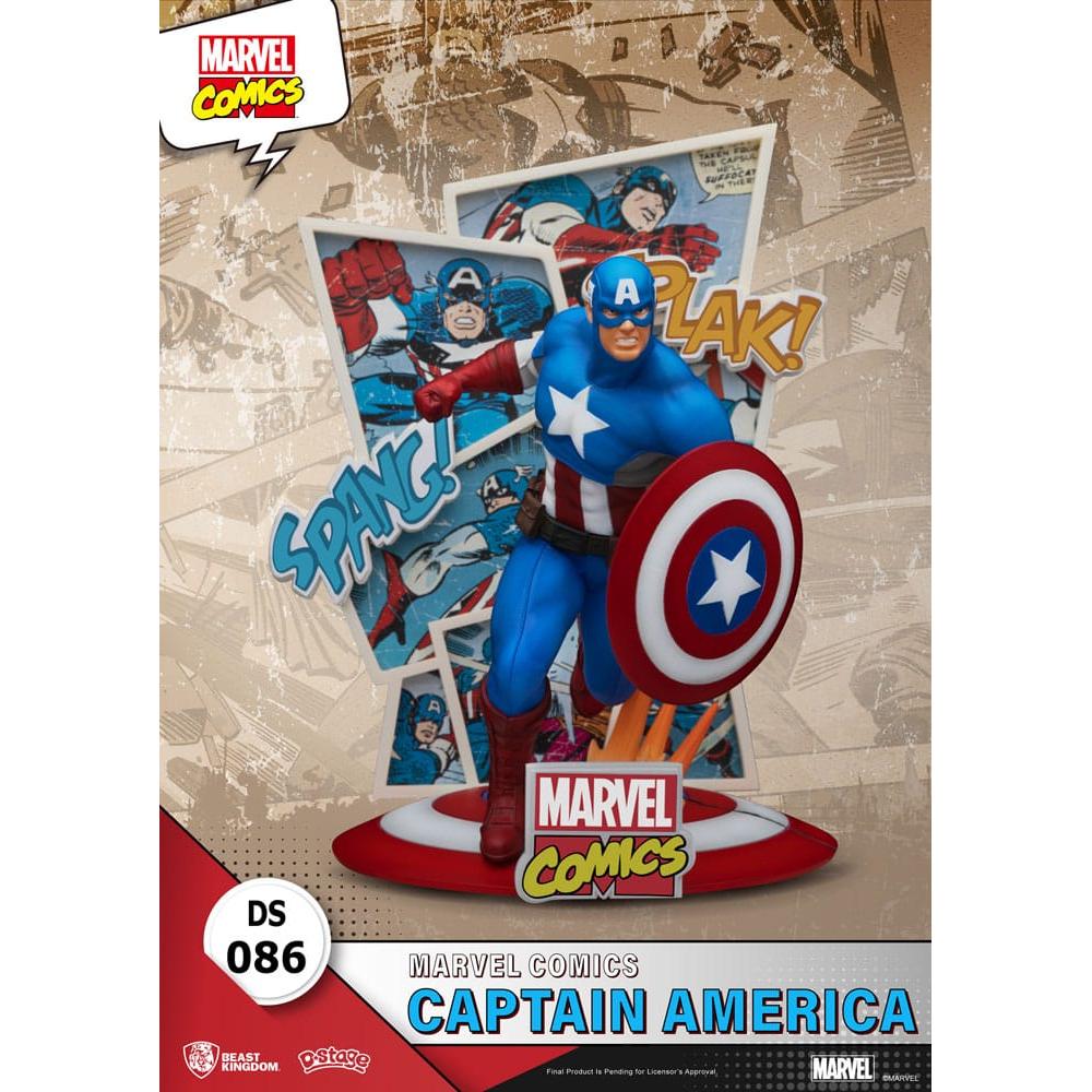 Marvel Comics D-Stage PVC Diorama Captain America 16 cm - Beast Kingdom Toys Statues