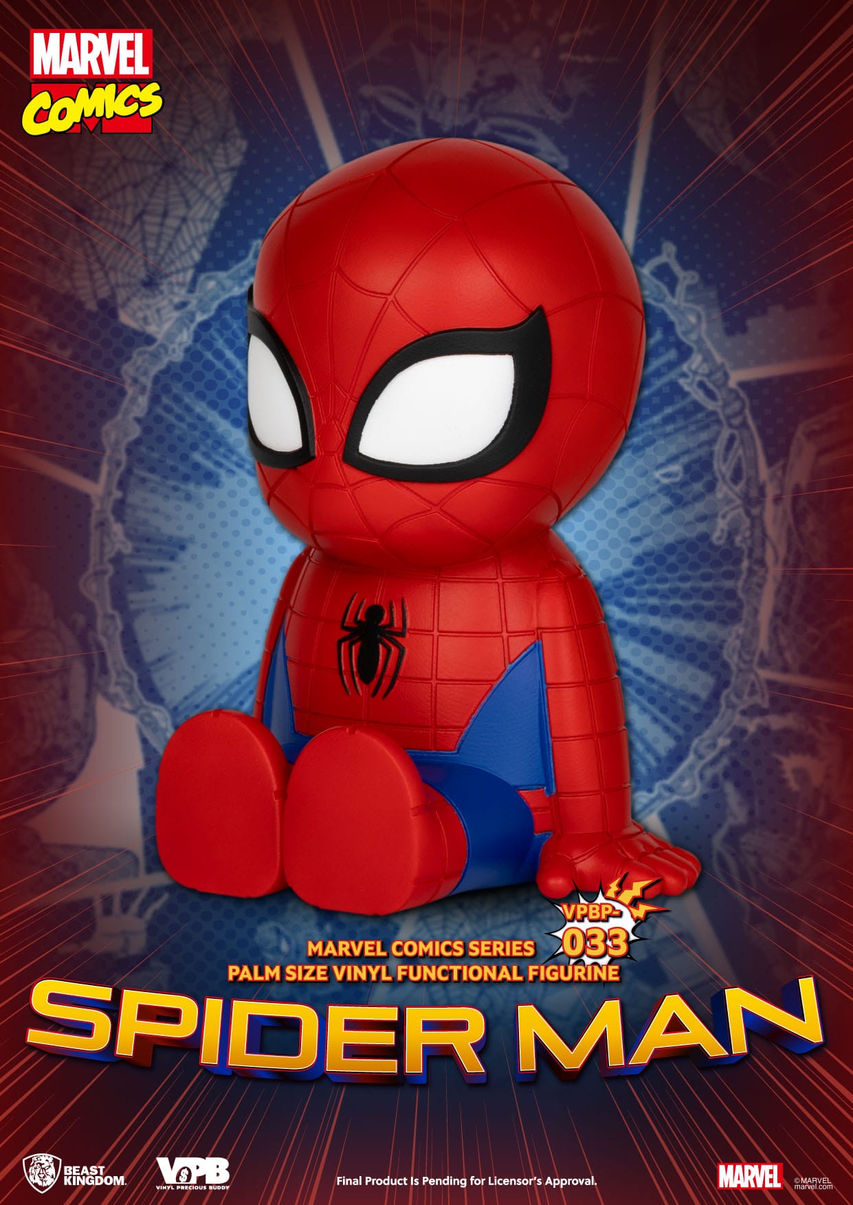 Marvel: Spider-Man Palm-Sized Vinyl Piggy Bank - Beast Kingdom Toys Piggy Bank