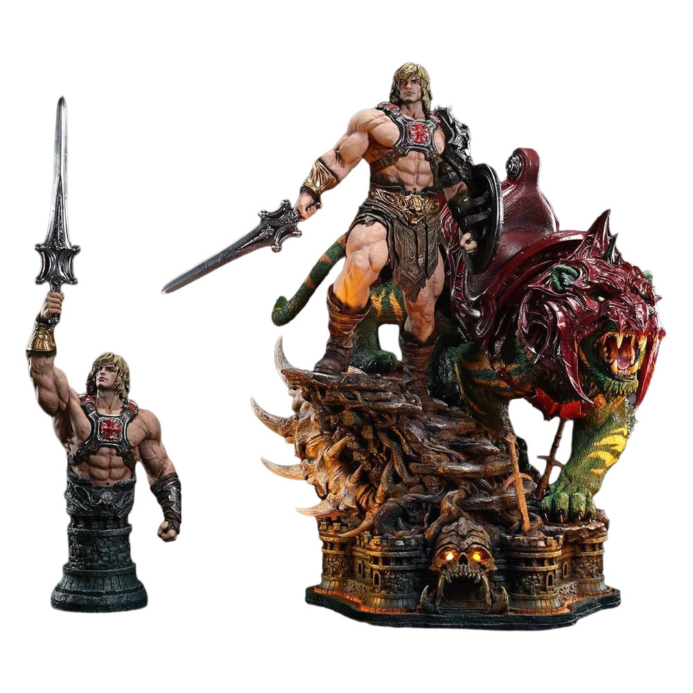 Masters of the Universe Real Elite Masterline Series Statue 1/4 He-Man & Battle Cat Ultimate Version 86 cm - Prime 1 Studio Statues