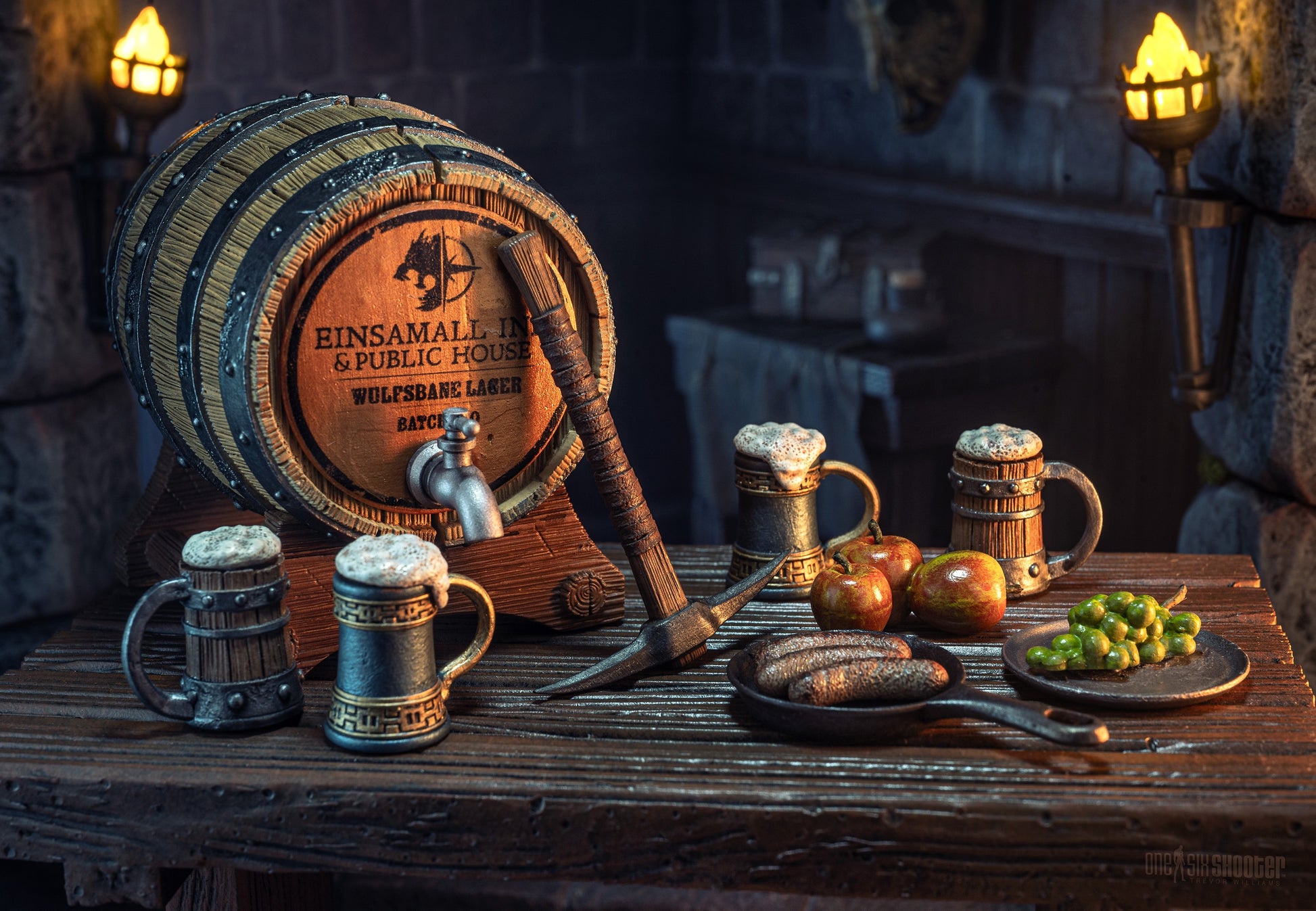 Mythic Legions: Horror of Einsamall: Halvard of Frothvar: Inn & Public House Accessory Set - Four Horsemen Action Figure