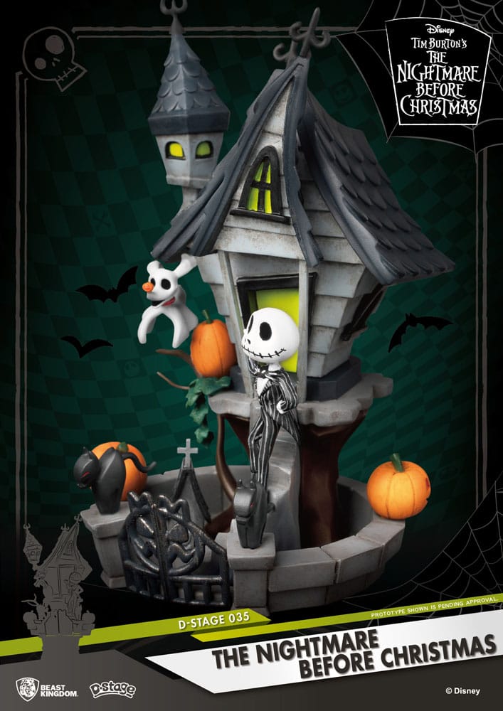 Nightmare before Christmas D-Stage PVC Diorama Jack's Haunted House 15 cm - Beast Kingdom Toys Dioramas