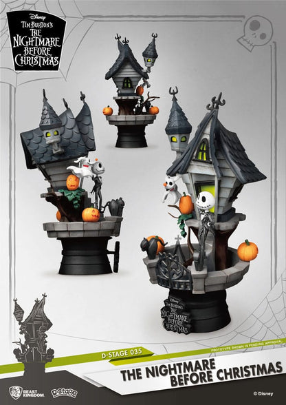 Nightmare before Christmas D-Stage PVC Diorama Jack's Haunted House 15 cm - Beast Kingdom Toys Dioramas