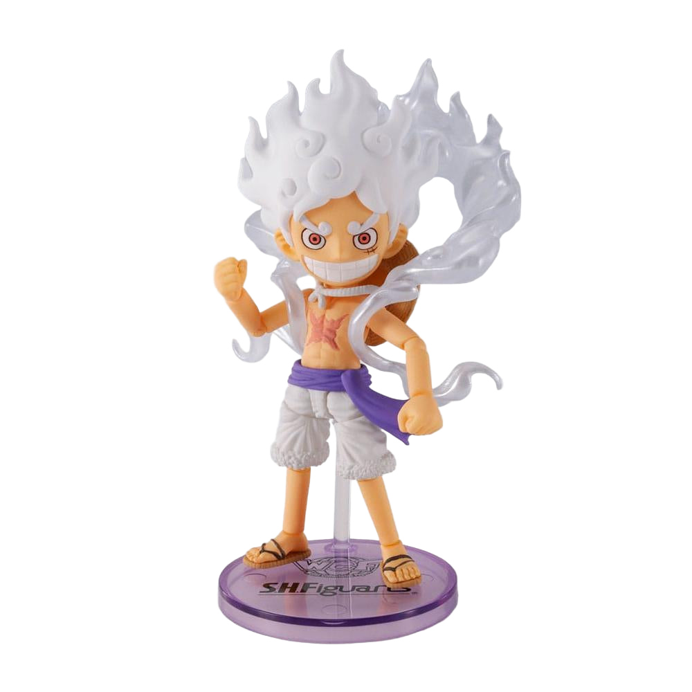 One Piece World Collactable Figures x S.H. Figuarts Action Figure Monkey D. Luffy Gear 5 - Bandai Tamashii Nations Action Figures
