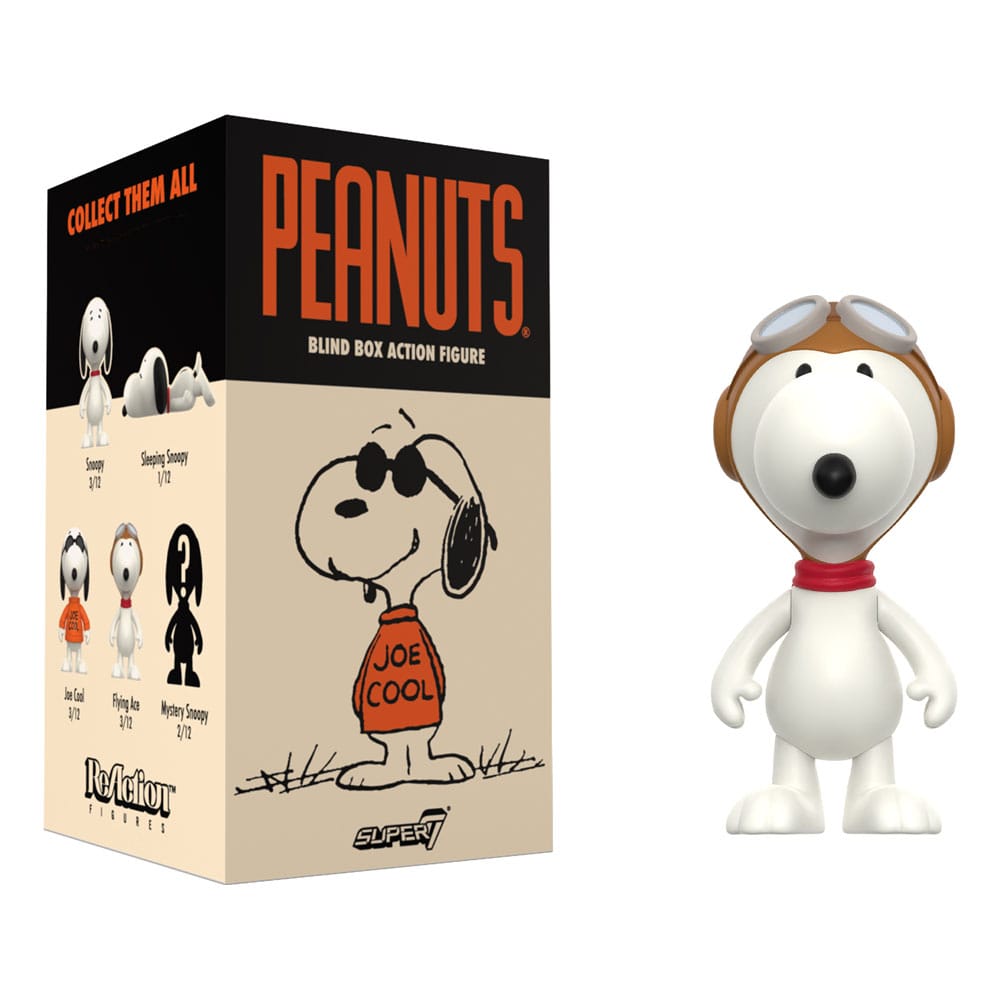 Peanuts ReAction Action Figures Wave 06 So Many Snoopies! Blind Box Display Box Qty 12 - Super7 Action Figures, Blind Boxes