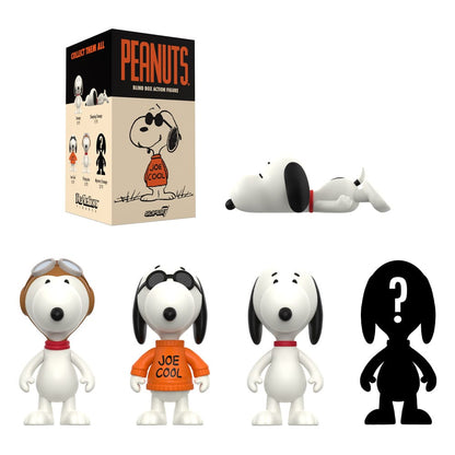 Peanuts ReAction Action Figures Wave 06 So Many Snoopies! Blind Box Display Box Qty 12 - Super7 Action Figures, Blind Boxes