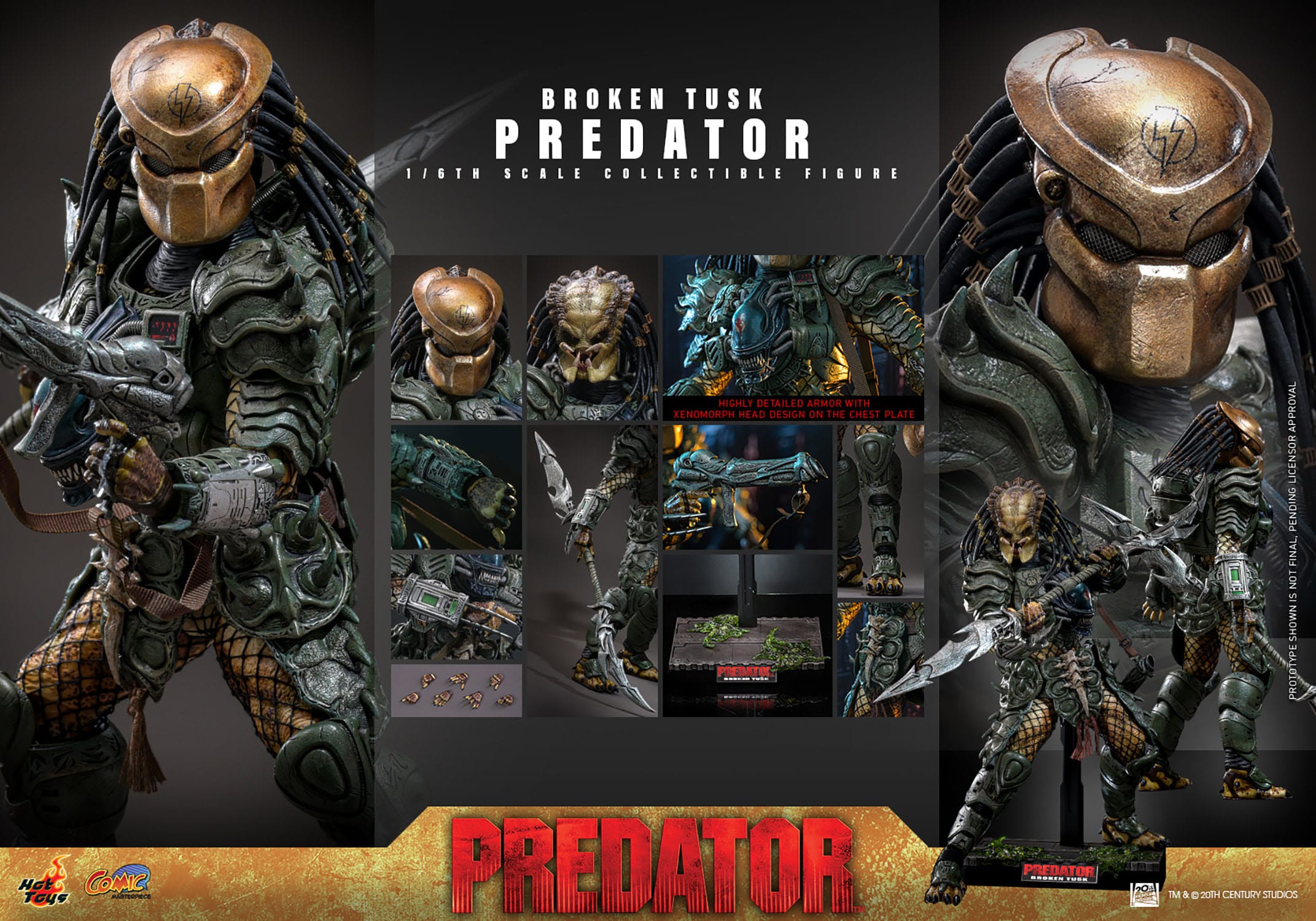 Hot Toys Predator: Broken Tusk Predator: 1/6th — Official Stockist