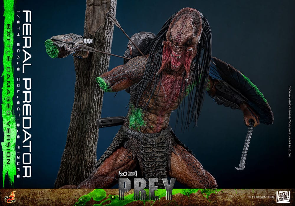 Prey Action Figure 1/6 Feral Predator (Battle Damaged Version) 37 cm - Hot Toys Action Figures