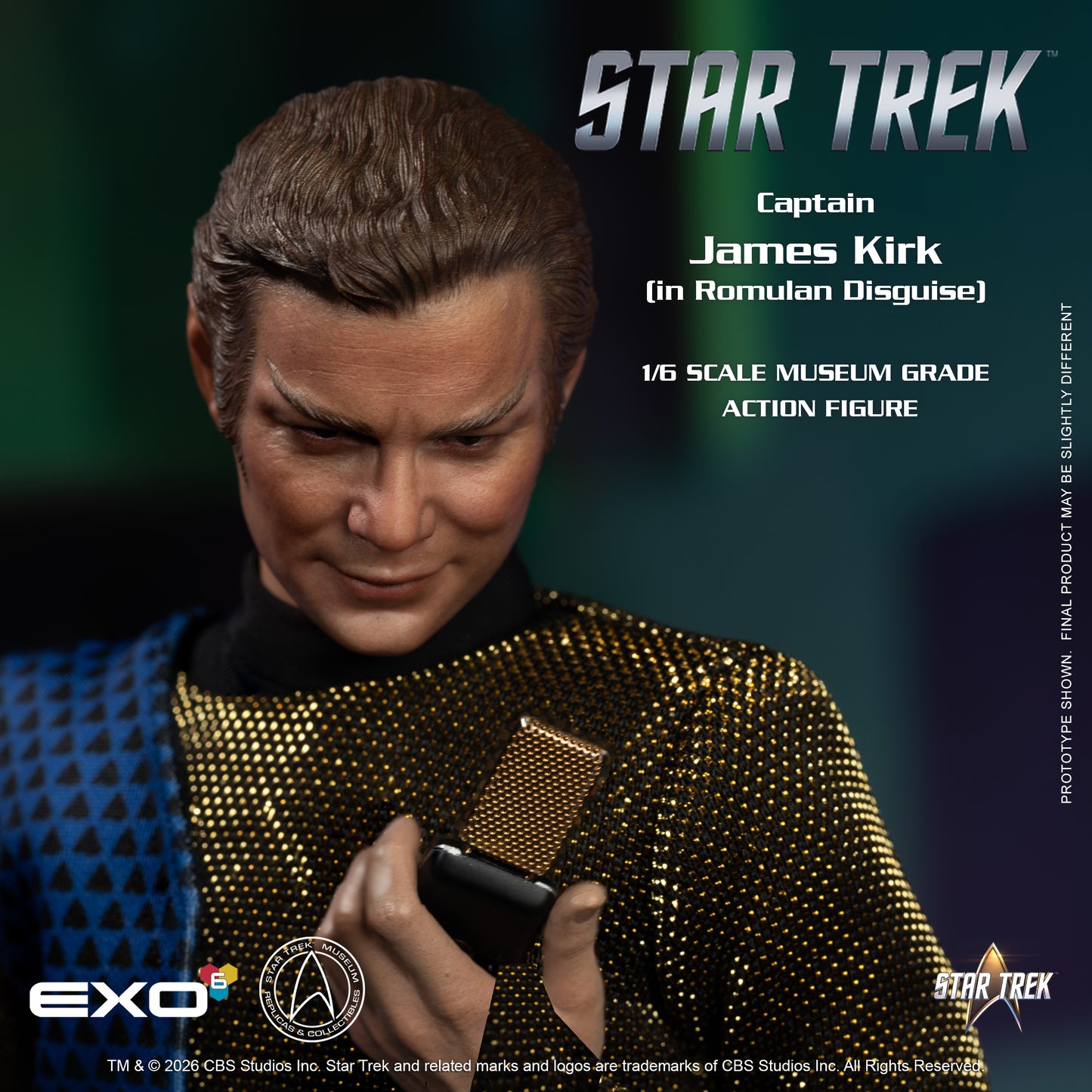 Star Trek: The Original Series Captain James T. Kirk (Romulan Disguise) 1/6 Scale Action Figure - EXO-6 Action Figures