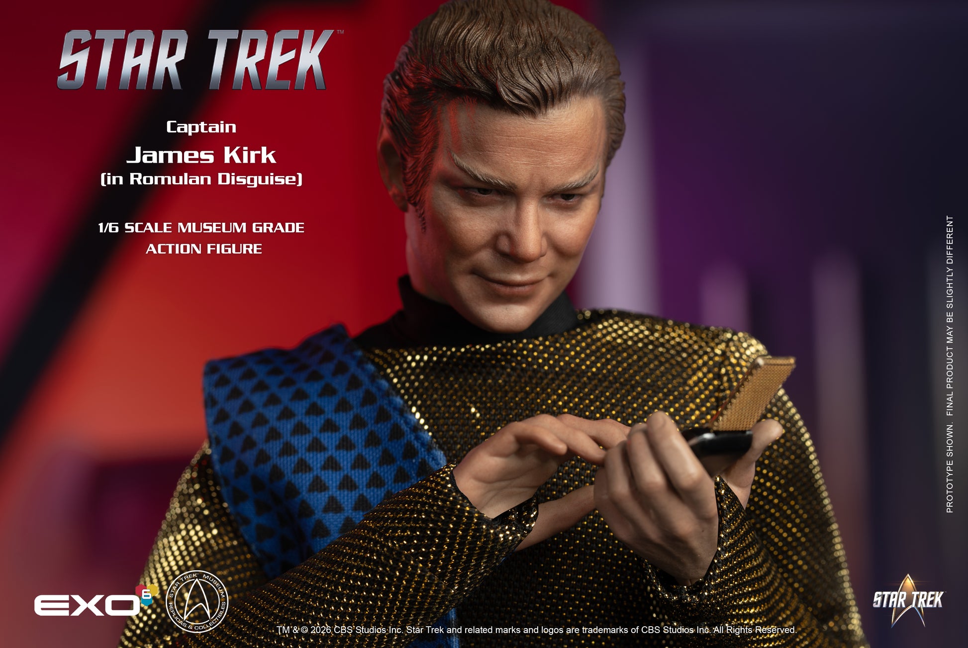 Star Trek: The Original Series Captain James T. Kirk (Romulan Disguise) 1/6 Scale Action Figure - EXO-6 Action Figures