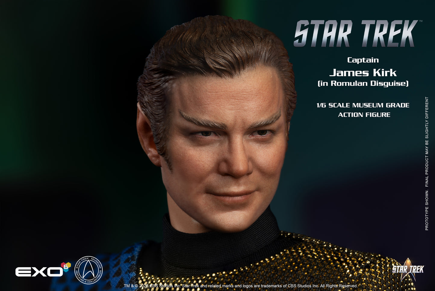 Star Trek: The Original Series Captain James T. Kirk (Romulan Disguise) 1/6 Scale Action Figure - EXO-6 Action Figures