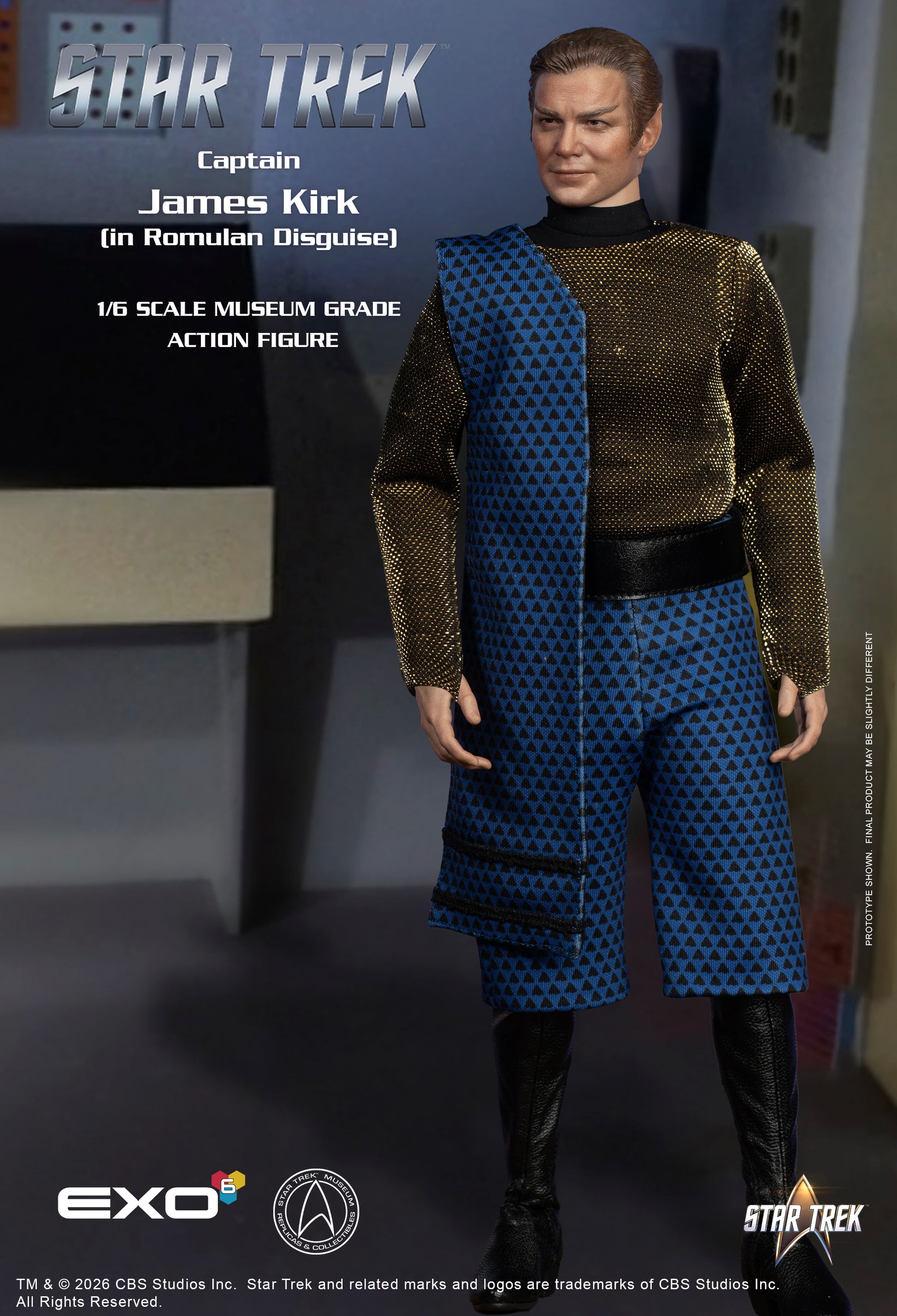 Star Trek: The Original Series Captain James T. Kirk (Romulan Disguise) 1/6 Scale Action Figure - EXO-6 Action Figures