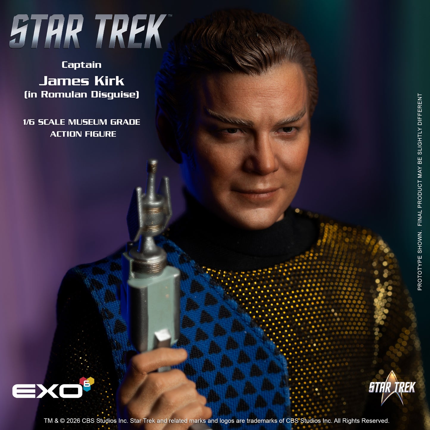 Star Trek: The Original Series Captain James T. Kirk (Romulan Disguise) 1/6 Scale Action Figure - EXO-6 Action Figures