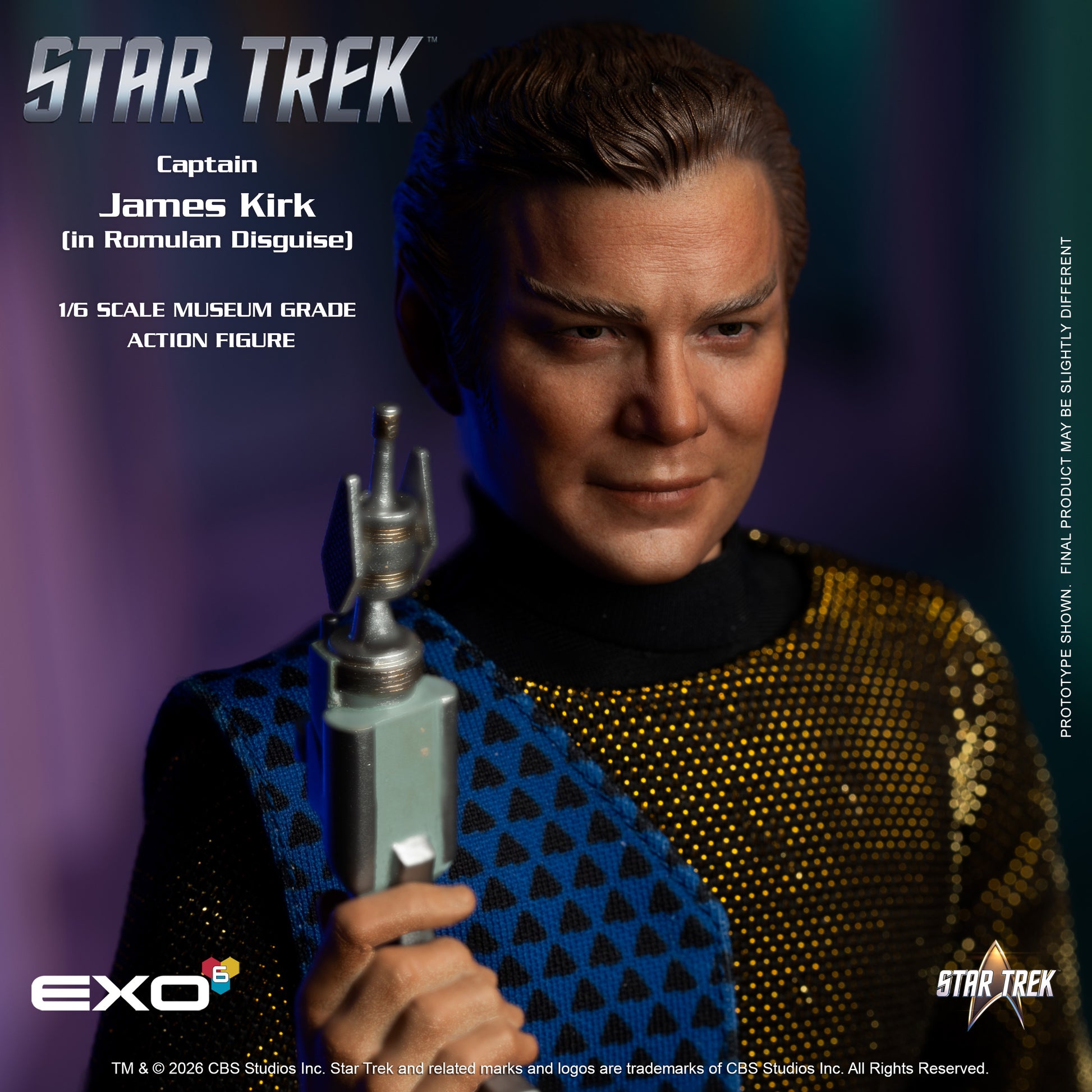 Star Trek: The Original Series Captain James T. Kirk (Romulan Disguise) 1/6 Scale Action Figure - EXO-6 Action Figures