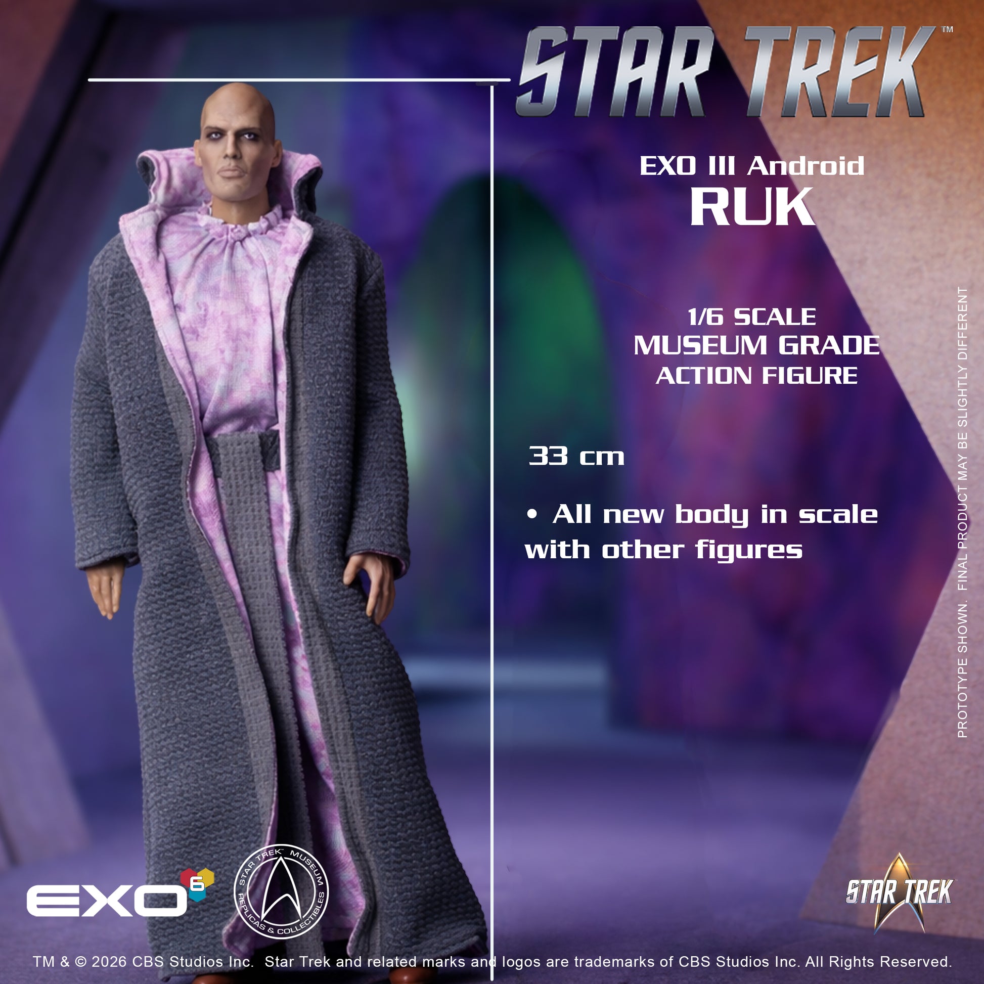Star Trek: The Original Series EXO III Android Ruk 1/6 Scale Action Figure - EXO-6 Action Figures