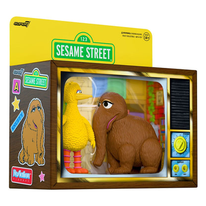 Sesame Street ReAction Action Figures 2-Pack Big Bird and Mr. Snuffleupagus - Super7 Action Figures