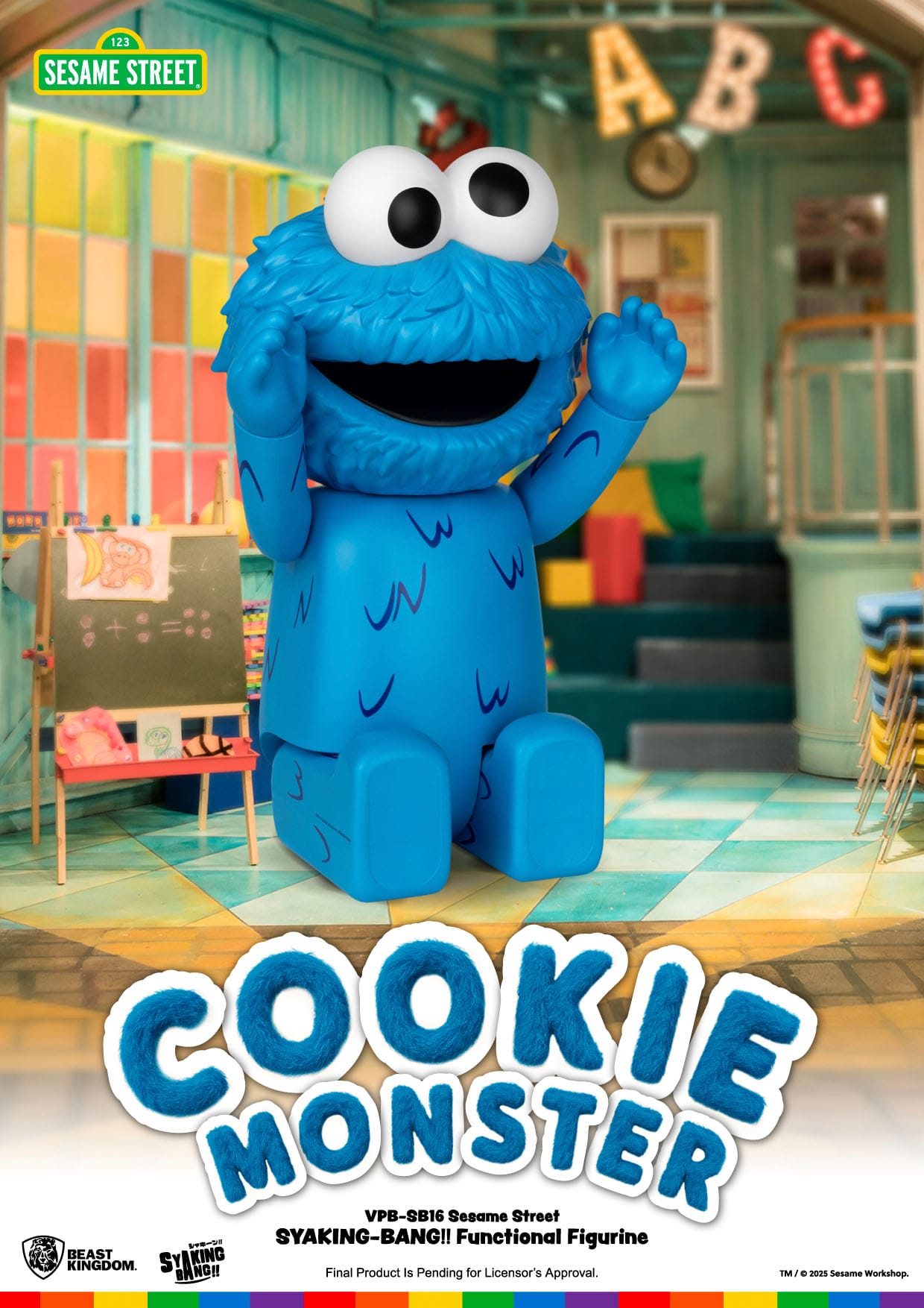 Sesame Street: Syaking Bang: Cookie Monster: Vinyl Piggy Bank - Beast Kingdom Toys Piggy Bank