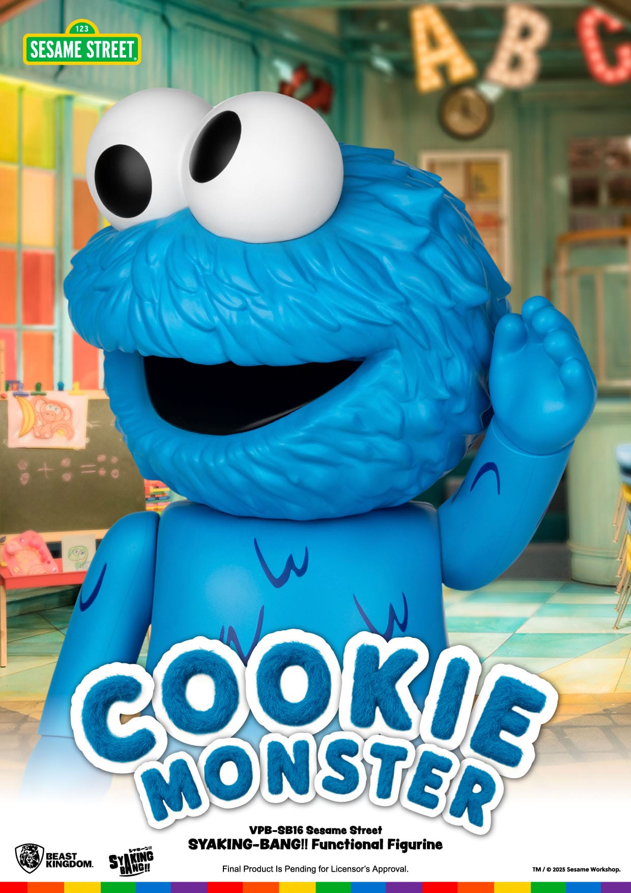 Sesame Street: Syaking Bang: Cookie Monster: Vinyl Piggy Bank - Beast Kingdom Toys Piggy Bank