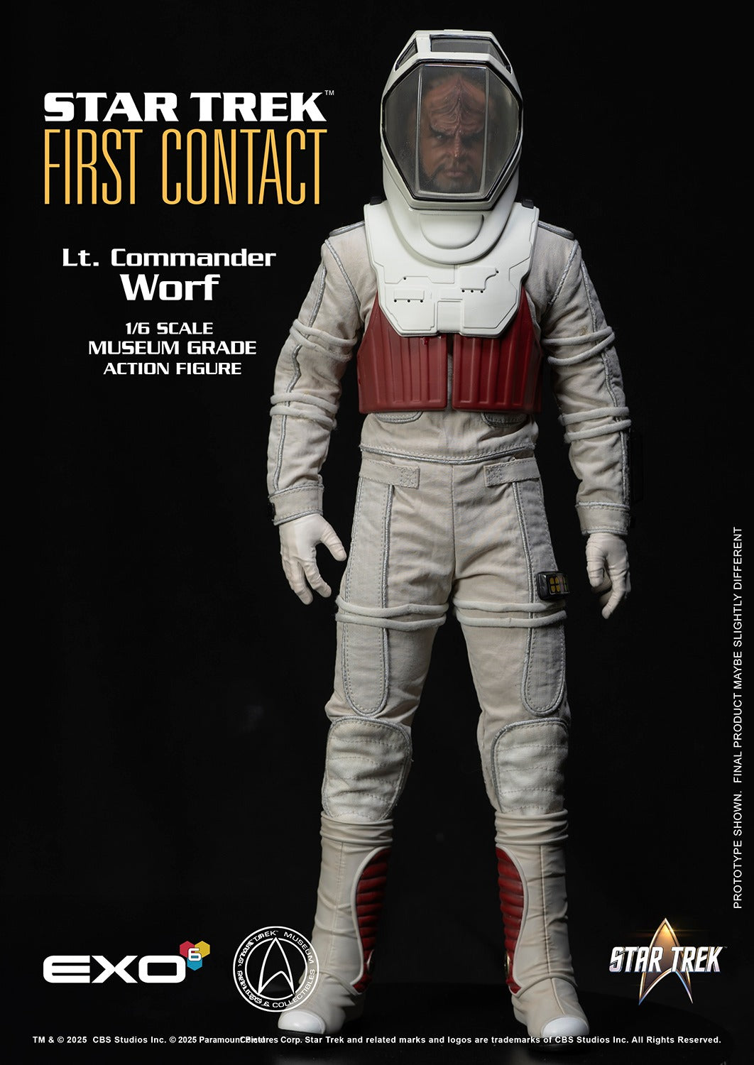 Star Trek: First Contact: Lt. Commander Worf in EVA Suit: 1/6 Scale Figure - EXO-6 Action Figure
