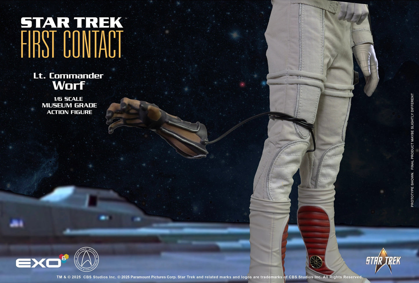 Star Trek: First Contact: Lt. Commander Worf in EVA Suit: 1/6 Scale Figure - EXO-6 Action Figure