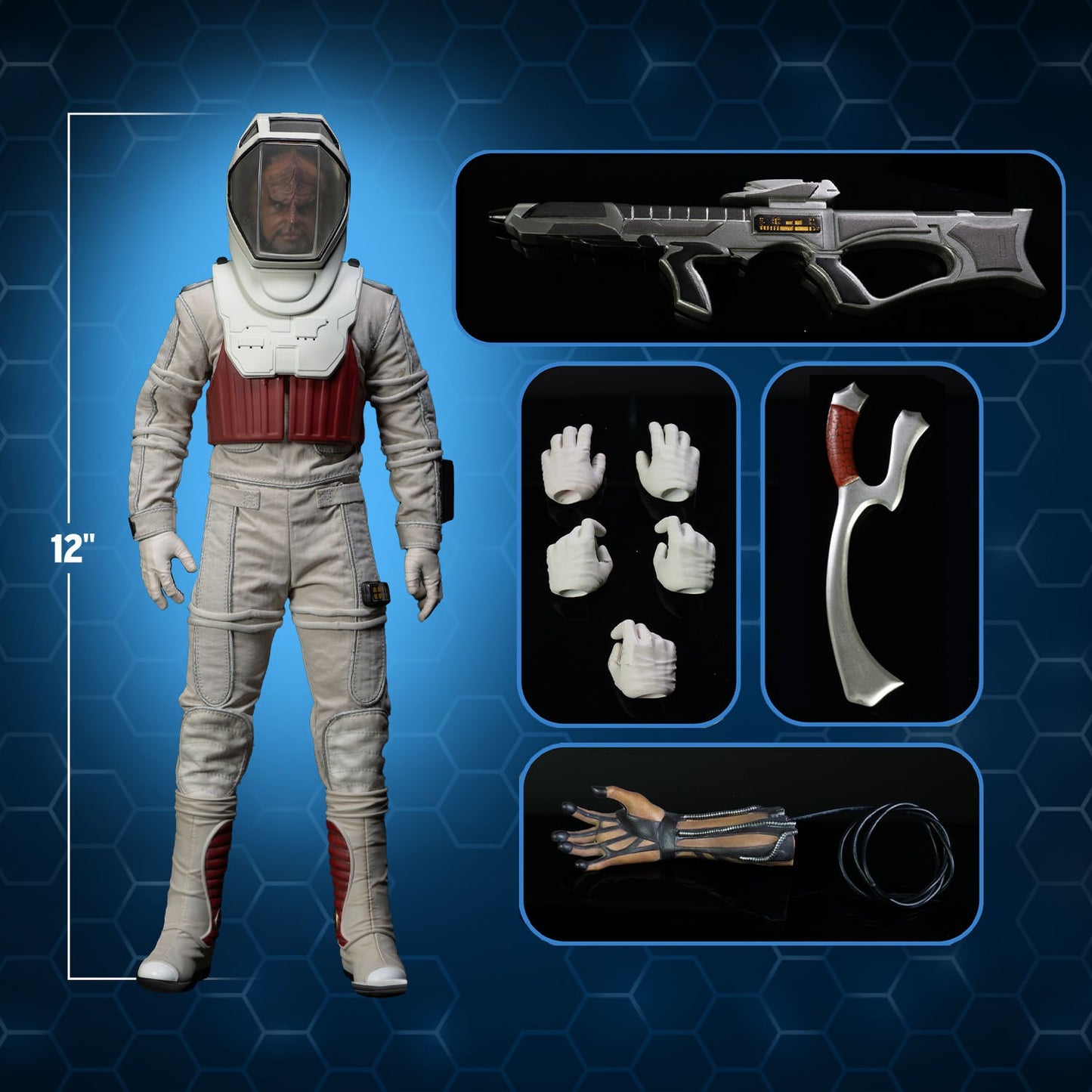 Star Trek: First Contact: Lt. Commander Worf in EVA Suit: 1/6 Scale Figure - EXO-6 Action Figure