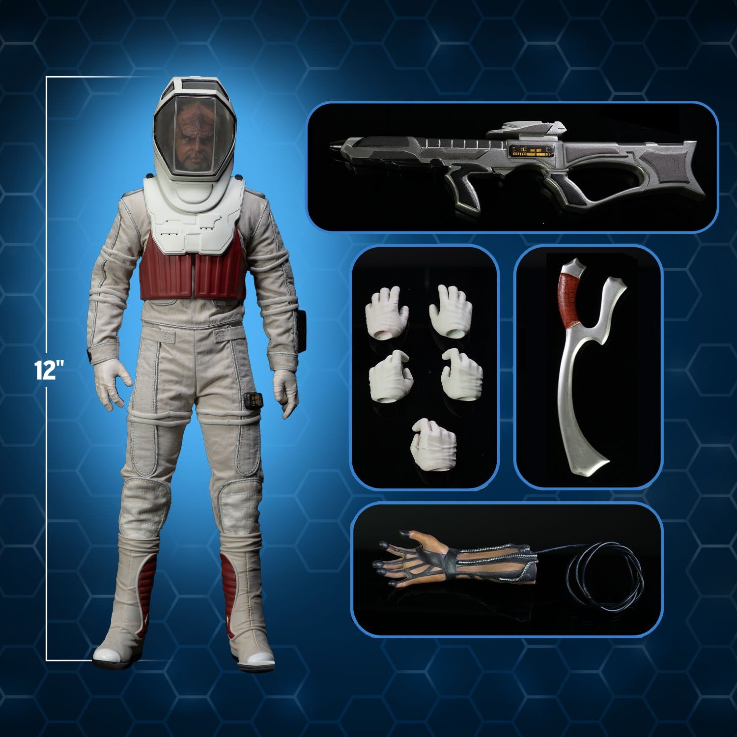 Star Trek: First Contact: Lt. Commander Worf in EVA Suit: 1/6 Scale Figure - EXO-6 Action Figure